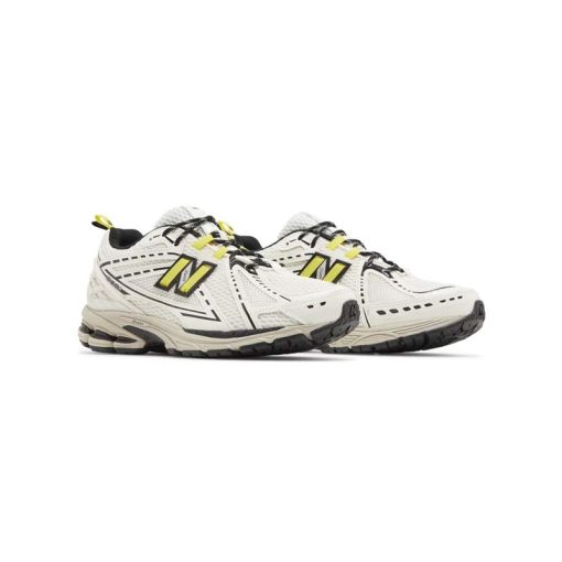کتونی رانینگ نیوبالانس 1906R کرم مشکی زرد New Balance 1906R GANNI Egret
