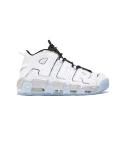 کتونی نایک ایر آپتمپو خاکی سفید نقره ای Nike Air More Uptempo White Chrome