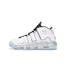 کتونی نایک ایر آپتمپو خاکی سفید نقره ای Nike Air More Uptempo White Chrome