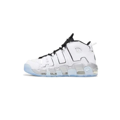 کتونی نایک ایر آپتمپو خاکی سفید نقره ای Nike Air More Uptempo White Chrome