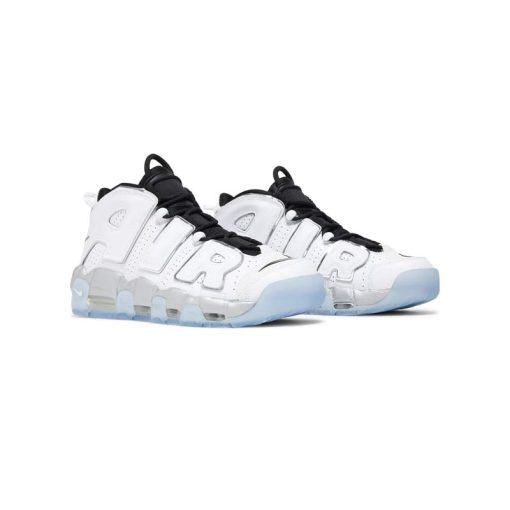 کتونی نایک ایر آپتمپو خاکی سفید نقره ای Nike Air More Uptempo White Chrome