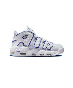 کتونی نایک ایر آپتمپو طوسی سفید آبی نقش برجسته Nike Air More Uptempo Embossed White Royal