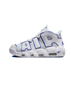 کتونی نایک ایر آپتمپو طوسی سفید آبی نقش برجسته Nike Air More Uptempo Embossed White Royal