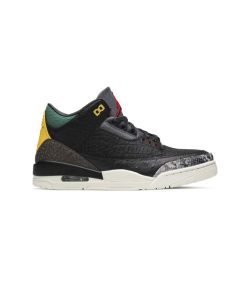 کتونی نایک ایرجردن 3 مشکی سبز زرد Nike Air Jordan 3 Retro SE Animal Instinct 2.0