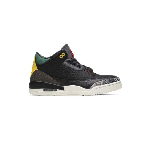 کتونی نایک ایرجردن 3 مشکی سبز زرد Nike Air Jordan 3 Retro SE Animal Instinct 2.0