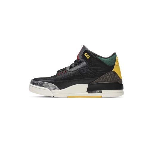 کتونی نایک ایرجردن 3 مشکی سبز زرد Nike Air Jordan 3 Retro SE Animal Instinct 2.0
