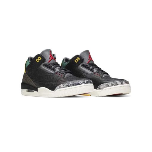 کتونی نایک ایرجردن 3 مشکی سبز زرد Nike Air Jordan 3 Retro SE Animal Instinct 2.0