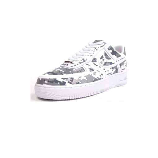 کتونی نایک ایرفورس 1 سفید طوسی مشکی پیکسلی Nike Air Force 1 Premium 08 Qs Digi Camo