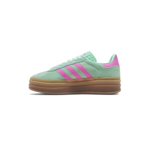 کفش آدیداس گزل لژدار سبز و صورتی Adidas Gazelle Bold Pulse Mint Screaming Pink