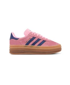 کفش آدیداس گزل لژدار صورتی سورمه ای Adidas Gazelle Bold Pink Glow Gum