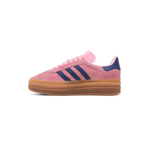 کفش آدیداس گزل لژدار صورتی سورمه ای Adidas Gazelle Bold Pink Glow Gum