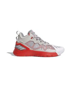 کفش بسکتبال آدیداس دی روز طوسی قرمز Adidas D Rose Son of Chi Cloud White Vivid Red