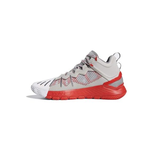کفش بسکتبال آدیداس دی روز طوسی قرمز Adidas D Rose Son of Chi Cloud White Vivid Red