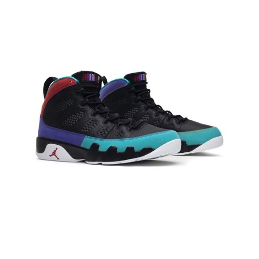 کفش بسکتبال نایک ایرجردن 9 مشکی آبی بنفش Nike Air Jordan 9 Retro Dream It Do It