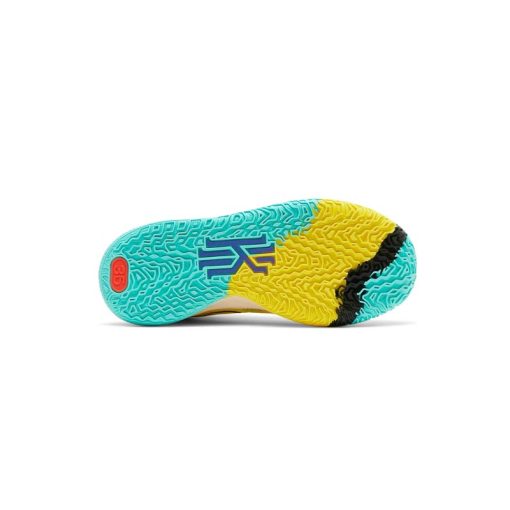 کفش بسکتبال نایکی کایری 7 زرد و آبی Nike Kyrie 7 GS 1 World 1 People