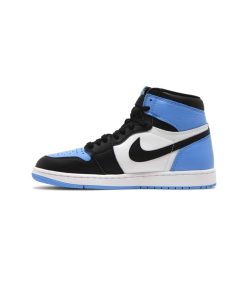 کفش نایک ایرجردن 1 ساق بلند مشکی سفید آبی Nike Air Jordan 1 Retro High OG UNC Toe