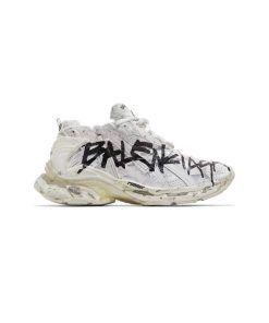 کتونی بالنسیاگا رانر گرافیتی سفید مشکی Balenciaga Runner Sneaker Graffiti - White Black
