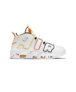 کتونی نایک ایر آپتمپو سفید نارنجی زرد Nike Air More Uptempo Rayguns