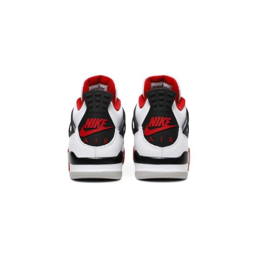 کتونی نایک ایرجردن 4 سفید مشکی قرمز Nike Air Jordan 4 Retro OG Fire Red