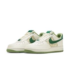 کتونی نایک ایرفورس 1 سفید سبز Nike Air Force 1 Low NAI-KE Green