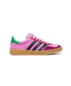 کفش آدیداس گزل گوچی صورتی Adidas Gazelle Gucci Pink Velvet