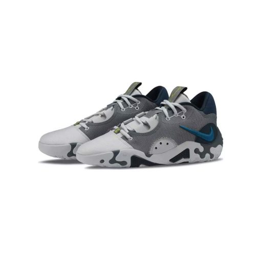 کفش بسکتبال نایک پی جی 6 طوسی آبی Nike PG 6 Grey Fog Arsenal Blue