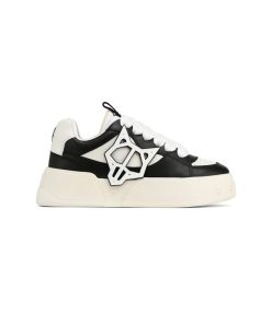 کفش لژدار نیکد ولف مشکی سفید Naked Wolfe Black White