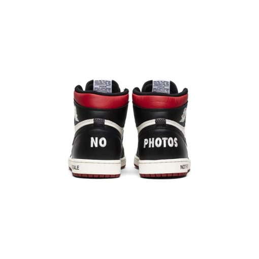 کفش نایک ایرجردن 1 ساق بلند مشکی قرمز Nike Air Jordan 1 High OG NRG Not For Resale - Image 4