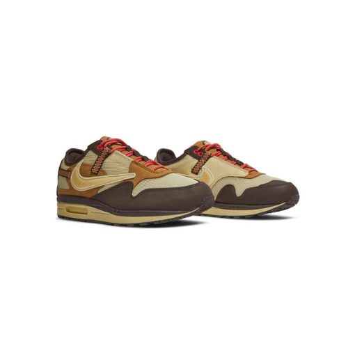 کفش نایک ایرمکس تراویس اسکات کرم قهوه ای Nike Air Max 1 Travis Scott Baroque Brown