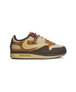 کفش نایک ایرمکس تراویس اسکات کرم قهوه ای Nike Air Max 1 Travis Scott Baroque Brown