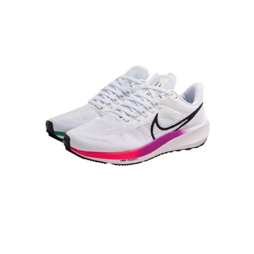 کفش نایک زوم پگاسوس 39 سفید صورتی سبز Nike Air Zoom Pegasus 39 White Pink Green Blue