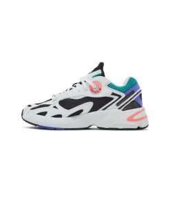 کفش پیاده روی آدیداس استیر سفید سبز بنفش  Adidas Astir White Black Acid Red