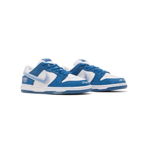 کفش کژوال نایک اس بی دانک آبی سفید صورتی Nike Sb Dunk Low Born x Raised