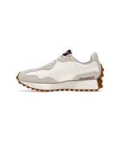 کفش پیاده روی نیوبالانس 327 کرم زرشکی  New Balance 327 Moonbeam Classic Burgundy