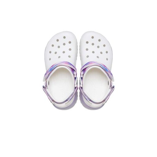 صندل کراکس سفید بنفش Crocs Classic Hiker Clog White Lavender