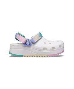 صندل کراکس سفید سبز صورتی Crocs Classic Hiker Clog White Green Pink
