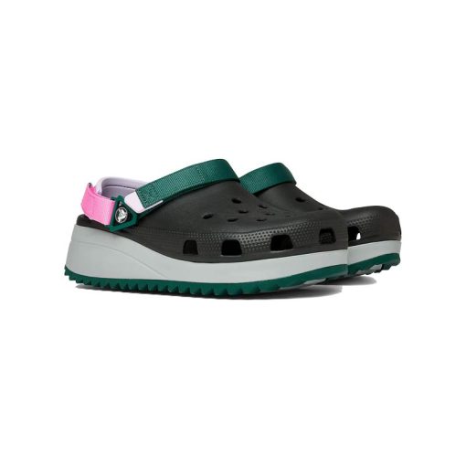 صندل کراکس مشکی طوسی سبز Crocs Classic Hiker Clog Black Grey