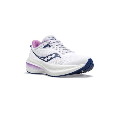 کتانی رانینگ ساکونی سفید بنفش Saucony Triumph 21 White Indigo