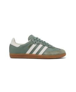 کتونى آدیداس سامبا سبز قهوه ای Adidas Samba OG Silver Green Gum