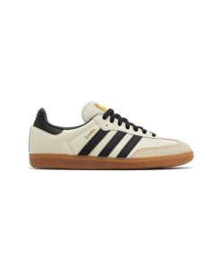 کتونى آدیداس سامبا کرم مشکی قهوه ای Adidas Samba OG Cream White Sand Strata