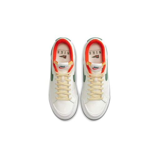 کتونى نایک کورت لگاسى سفید سبز نارنجی Nike Court Legacy Lift Sail Noble Green