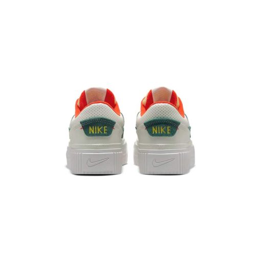 کتونى نایک کورت لگاسى سفید سبز نارنجی Nike Court Legacy Lift Sail Noble Green