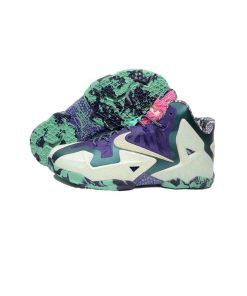 کتونی بسکتبال نایکی لبرون 11 سبز بنفش Nike LeBron 11 Green Purple
