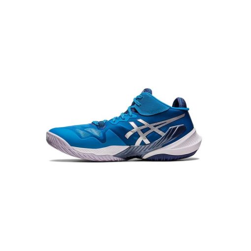 کتونی تخصصی والیبال اسیکس متارایز آبی سفید نقره ای Asics Metarise Island Blue Pure Silver