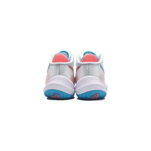 کتونی تخصصی والیبال اسیکس متارایز سفید آبی نارنجی Asics Metarise White Blue Orange
