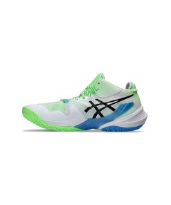 کتونی تخصصی والیبال اسیکس متارایز سفید سبز آبی Asics Metarise White Green Blue