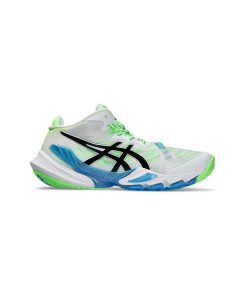 کتونی تخصصی والیبال اسیکس متارایز سفید سبز آبی Asics Metarise White Green Blue
