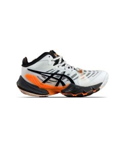 کتونی تخصصی والیبال اسیکس متارایز سفید مشکی نارنجی Asics Metarise White Black Orange