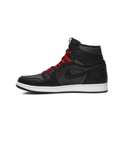 کتونی نایک ایرجردن 1 ساقدار مشکی طوسی قرمز Nike Air Jordan 1 Retro High OG Black Gym Red