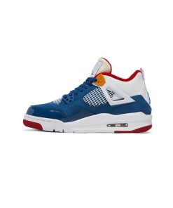 کتونی نایک ایرجردن 4 سفید آبی قرمز Nike Air Jordan 4 Retro GS Messy Room